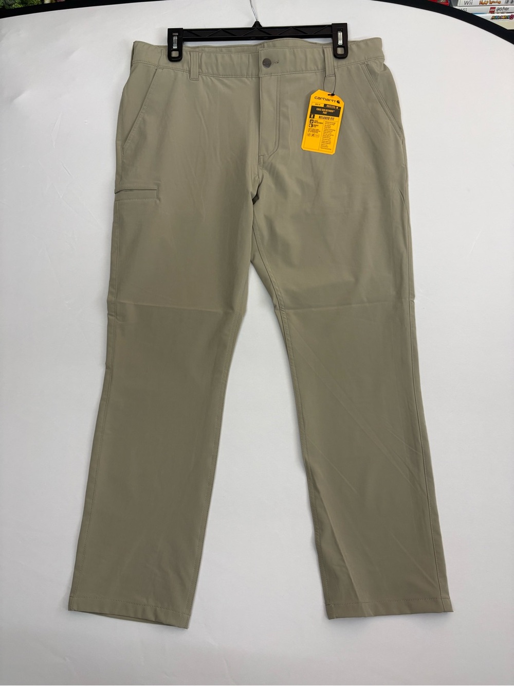 Carhartt Force Sun Defender Pants Khaki Mens L BN6265-M Relaxed Rugged Flex NEW